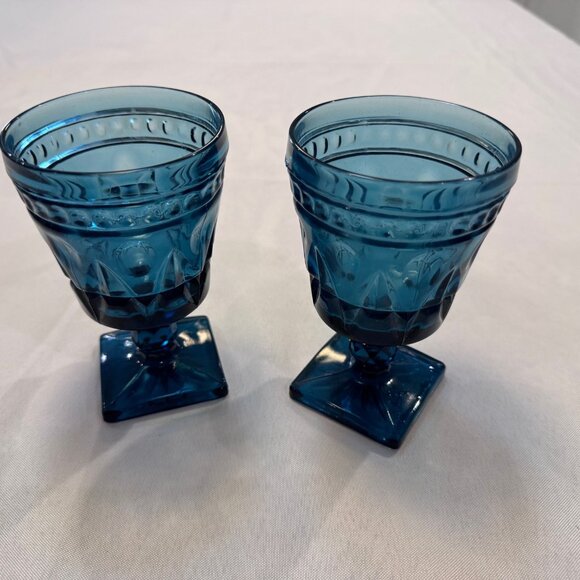 Vintage Indiana Glass Coloney Park Lane Water Goblet (set of 2) - Picture 4 of 4